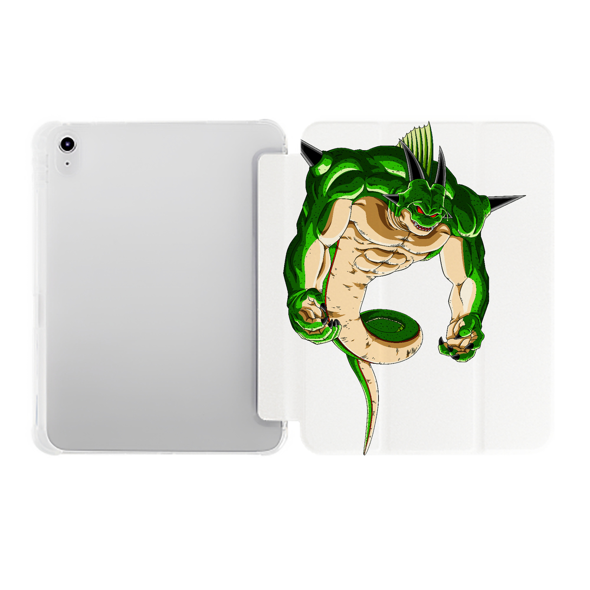 （画像用） ドラゴンボール 神龍 シェンロン DRAGON BALL Shenron IPad ケース ペン収納付き 三つ折りスタンド PUレザー×シリコン 対応機種9.5/10.5/10.9インチ
